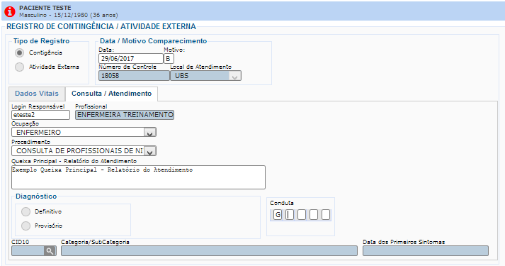Contingência e atividade externa